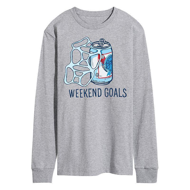 Mens Beer Weekend Goals Graphic Tee Product Image