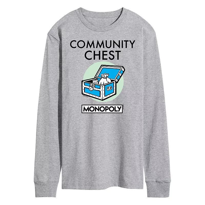 Mens Monopoly Community Chest Long Sleeve Graphic Tee Product Image