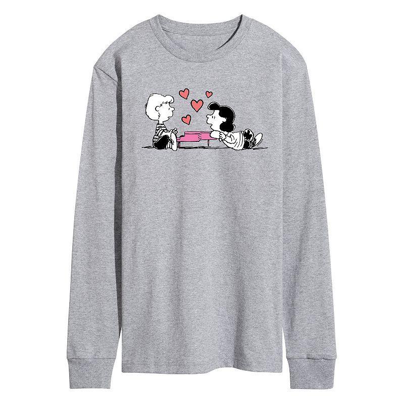 Mens Peanuts Heart Thoughts Long Sleeve Tee Product Image