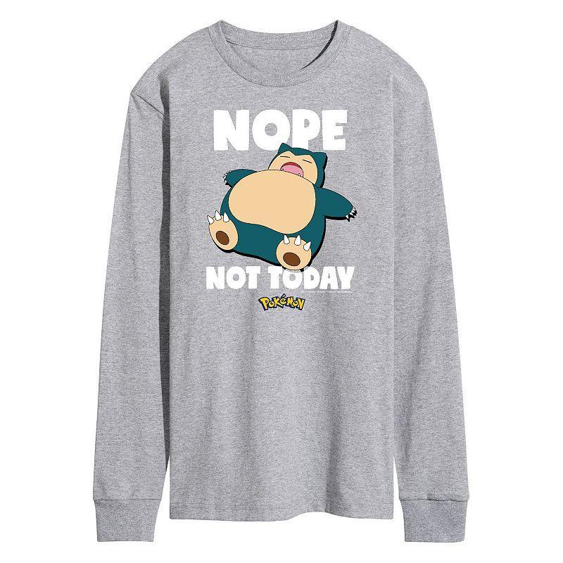 Mens Pokemon Nope Not Today Long Sleeve Black Product Image