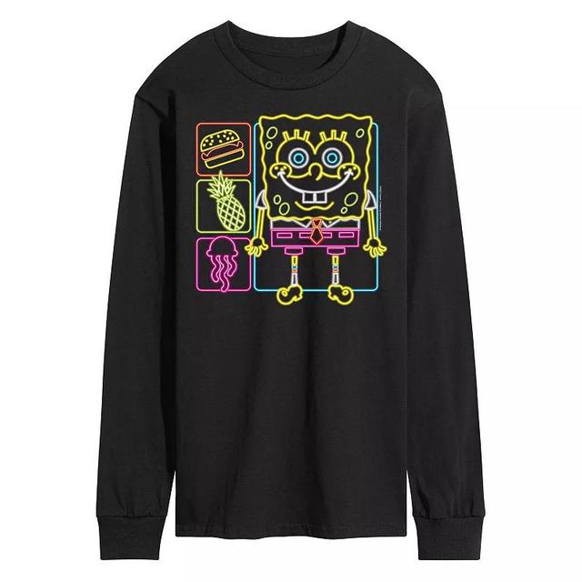 Mens Nickelodeon SpongeBob Squarepants Neon Icons Long Sleeve Product Image