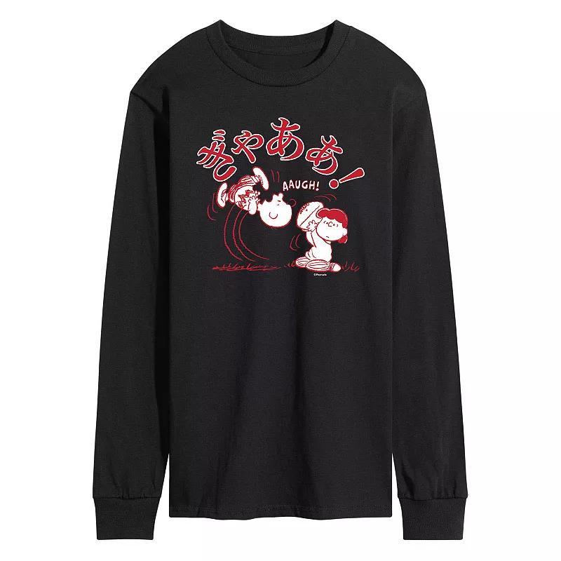 Mens Peanuts Kanji AAUGH Long Sleeve Tee Product Image