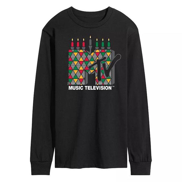 Mens MTV Kwanzaa Logo Long Sleeve Graphic Tee Product Image