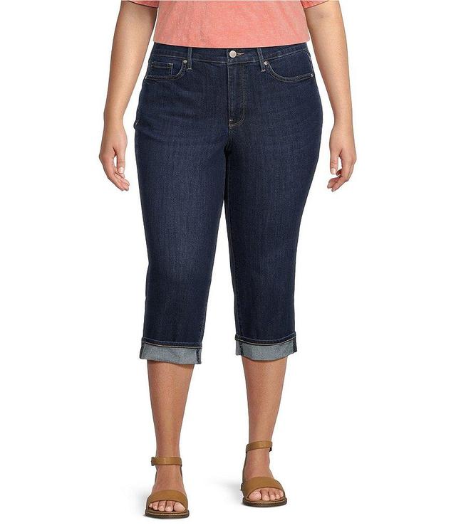 NYDJ Plus Size Marilyn Cool Embrace® Denim Cuffed Capri Jeans Product Image