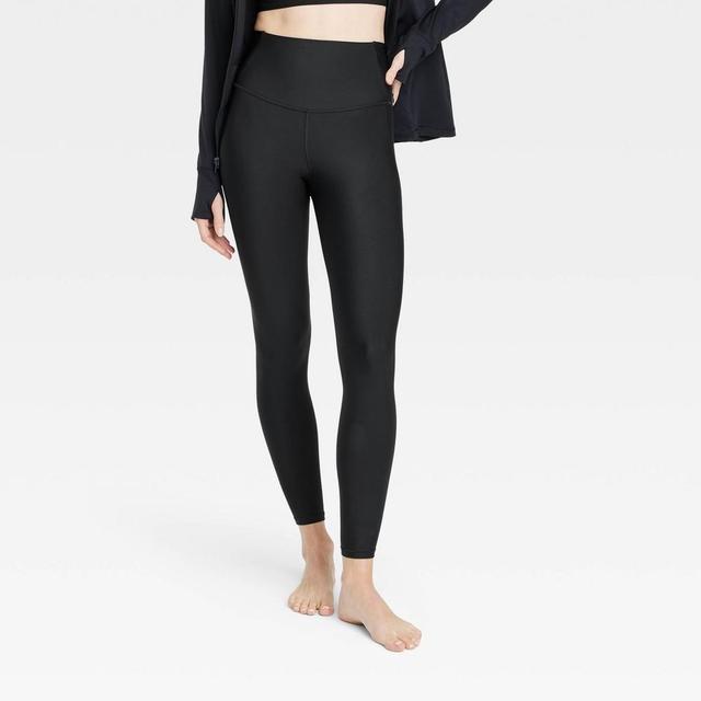 Womens Effortless Support High-Rise 7/8 Leggings - All In Motion Black XS Product Image