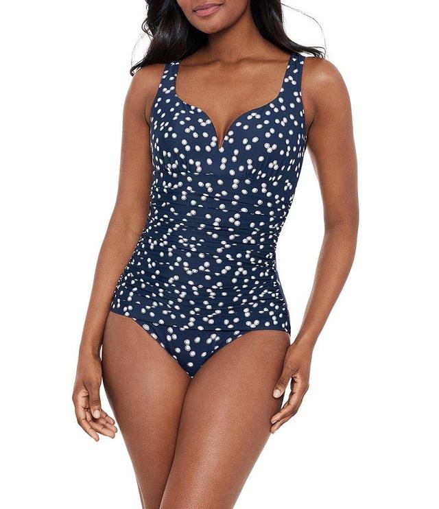 Miraclesuit Luminare Cherie Dot Print Sweetheart V-Wire One Piece Swimsuit Product Image