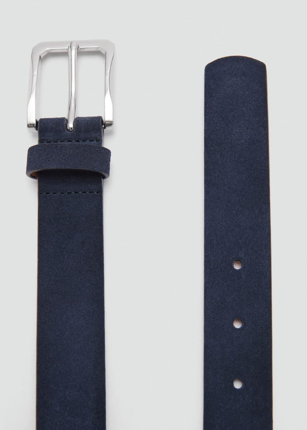 Suede leather belt - Men | MANGO USA Product Image