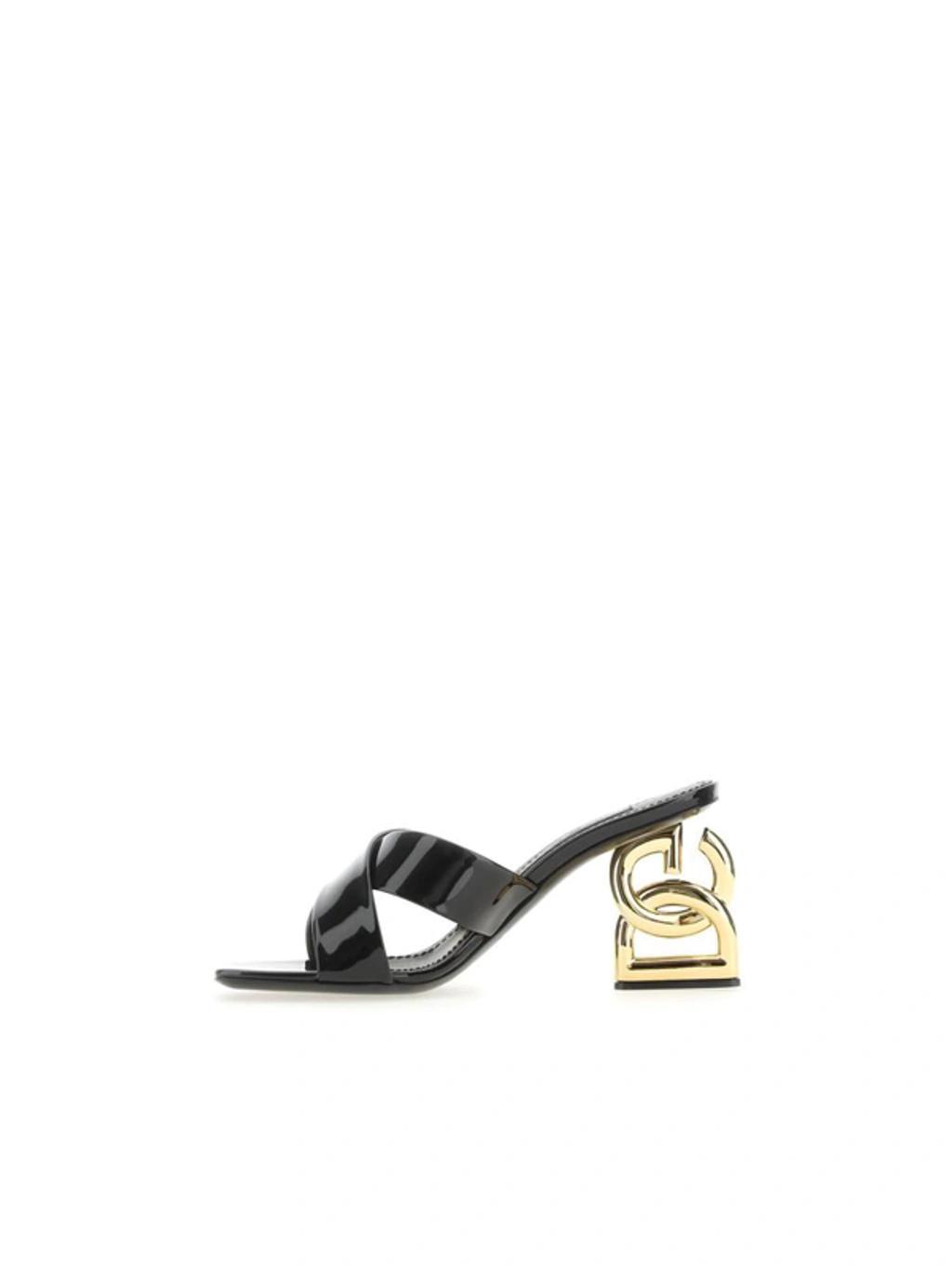 Logo Heel Slide Sandal In Black product image