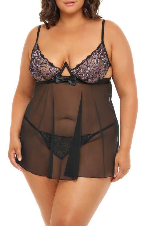 Oh La La Cheri Riley Babydoll Chemise with G-String Thong Product Image