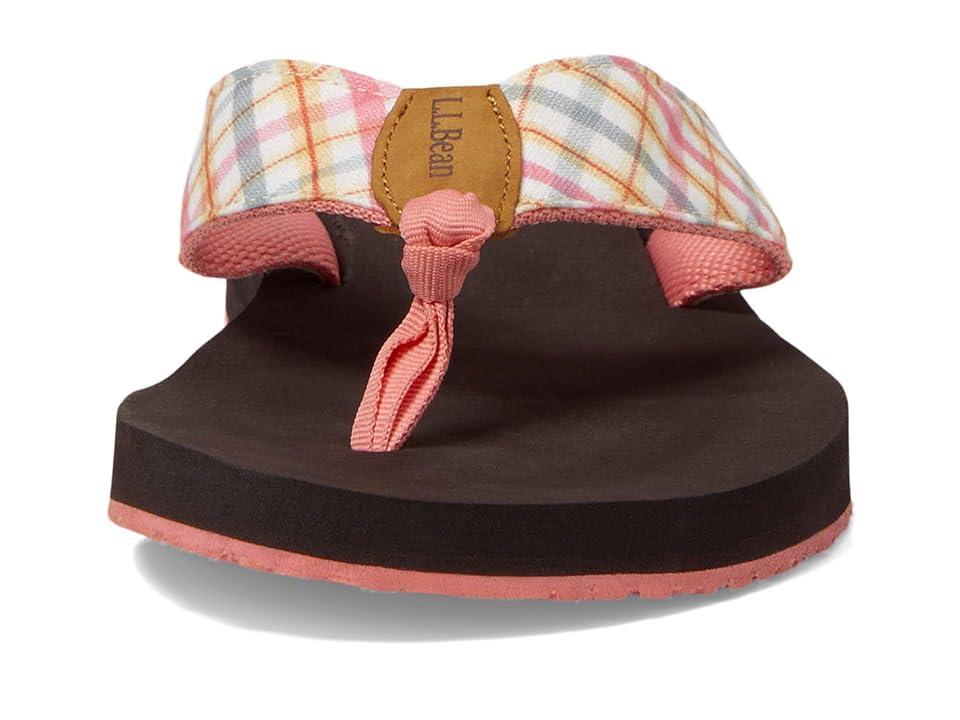 L.L.Bean Classic Maine Isle Flip-Flop 3 Woven Print (Dark Fern/Sunrise Pink Plaid) Women's Shoes Product Image