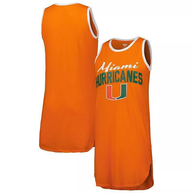 Womens Concepts Sport Miami Hurricanes Tank Top Nightshirt Product Image