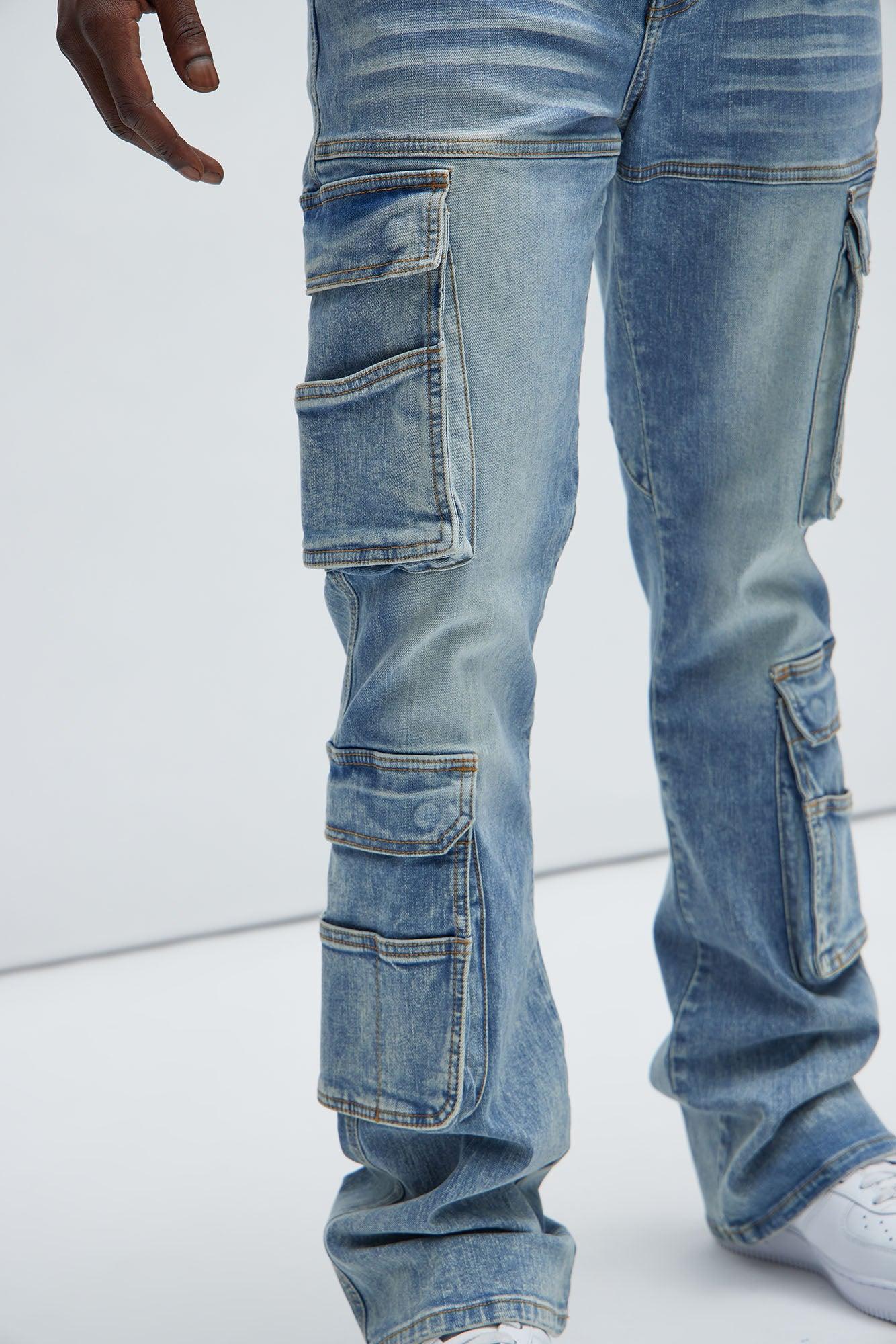 Romance Slim Stacked Flare Jeans - Light Blue Wash Product Image