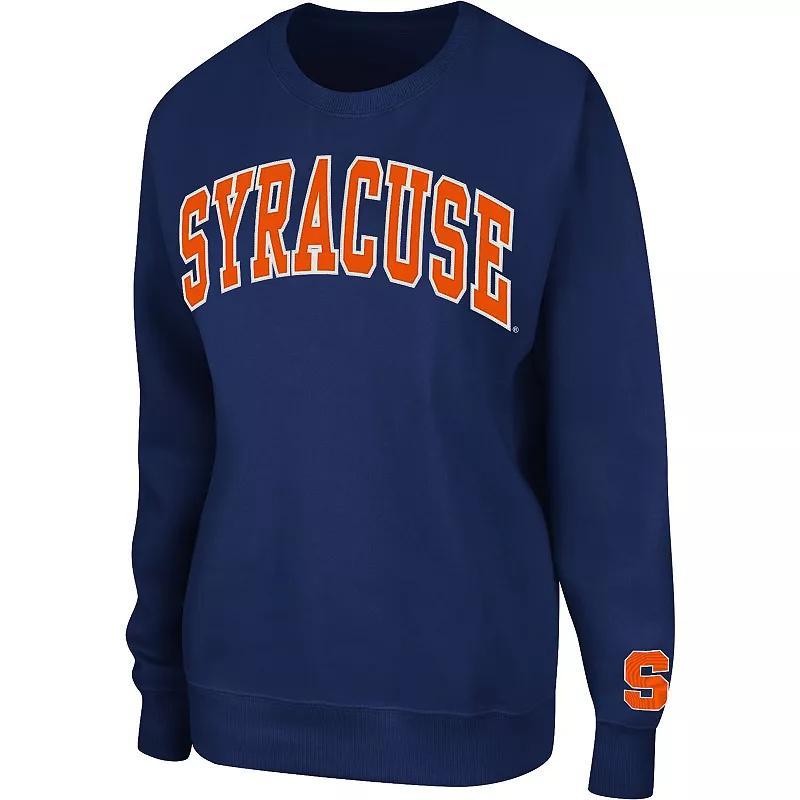 Womens Colosseum Navy Syracuse Orange Campanile Pullover Sweatshirt Product Image