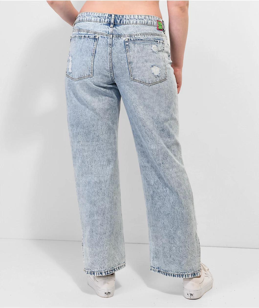 Empyre Zia Low-rise Split Hem Denim Jeans Product Image