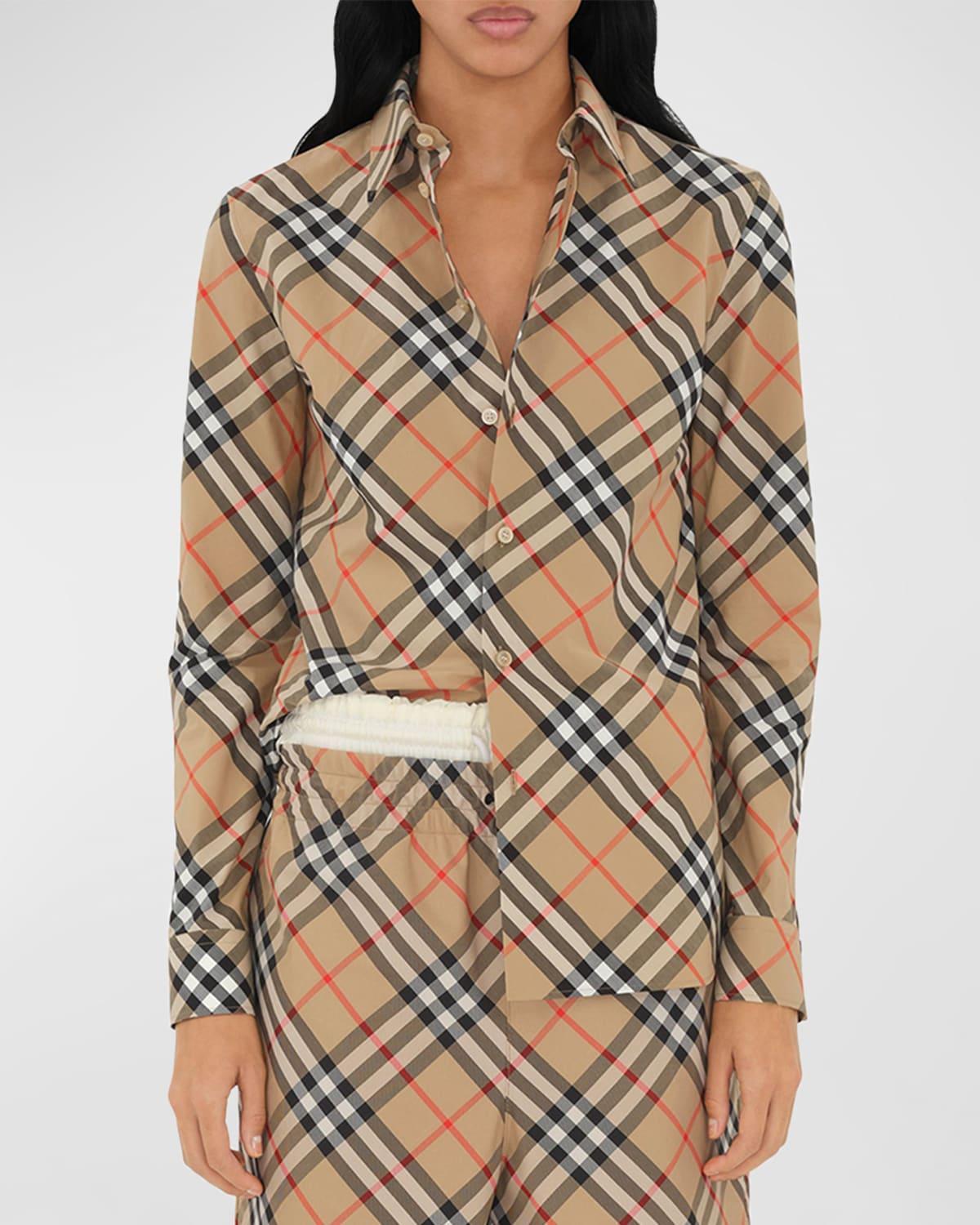 Womens Cotton Check Shirt Product Image