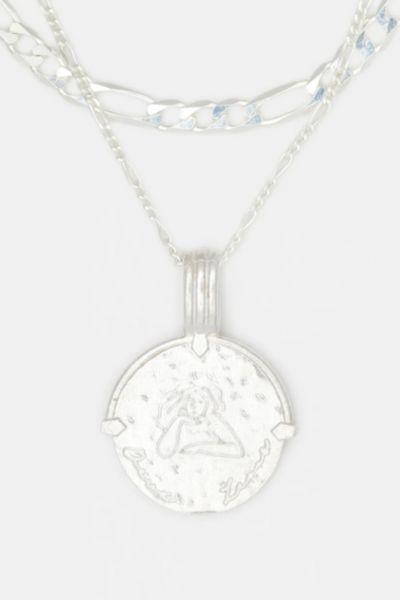 Deux Lions Jewelry Sterling Silver Sicilian Zodiac Layered Necklace Womens at Urban Outfitters Product Image