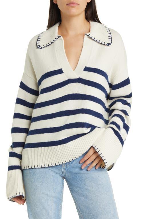 Rails Athena Collared V-Neck Sweater Product Image