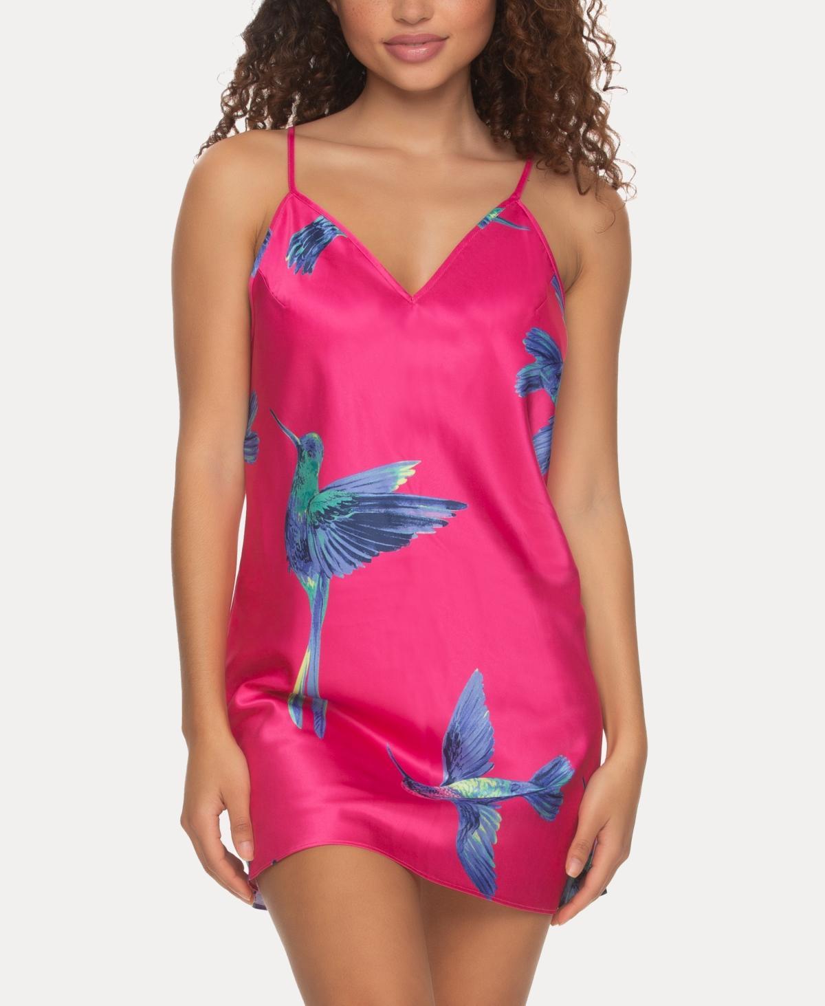 Jezebel Womens Adrienne Printed Satin Chemise Product Image