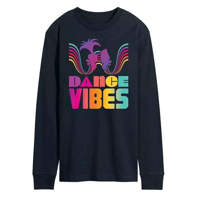 Mens Trolls Dance Vibes Long Sleeve Tee Blue Product Image