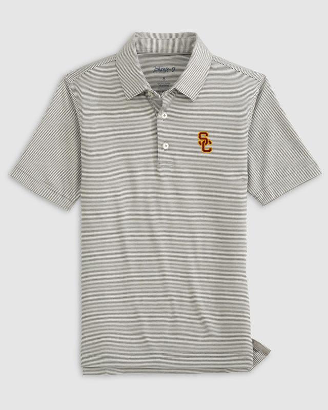 johnnie-O Florida State Lyndonn Jr. Striped Jersey Performance Polo - Stacked Logo Product Image