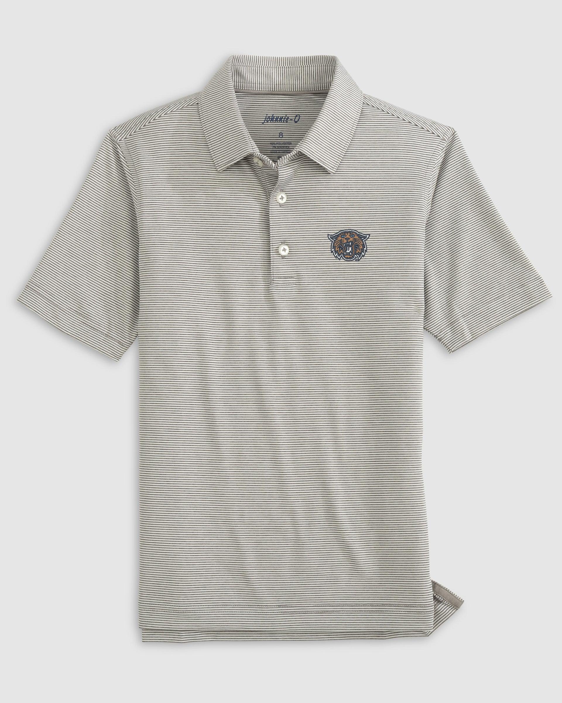 johnnie-O Villanova Lyndonn Jr. Striped Jersey Performance Polo - Wildcat Logo Product Image