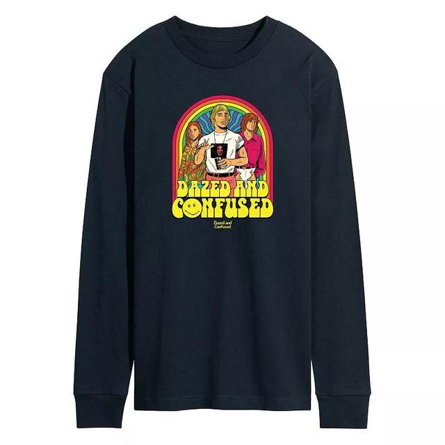 Mens Dazed and Confused Retro Rainbow Long Sleeve Graphic Tees Athletic Grey Product Image