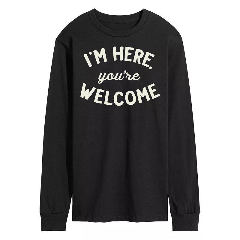 Mens Im Here Youre Welcome Graphic Tee Product Image