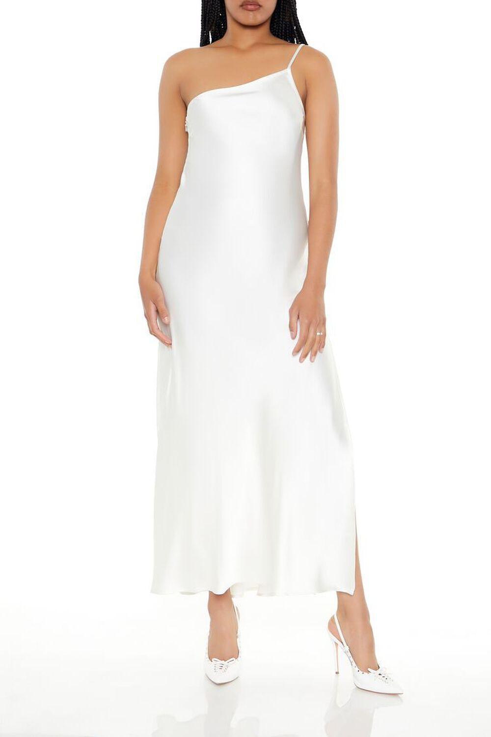 One-Shoulder Slit Maxi Dress | Forever 21 Product Image