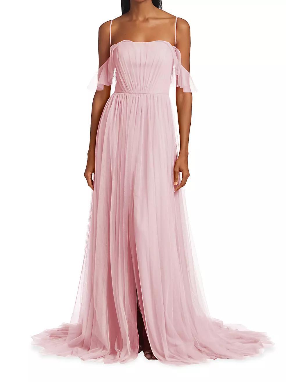 Miriam Pleated Tulle Gown Product Image