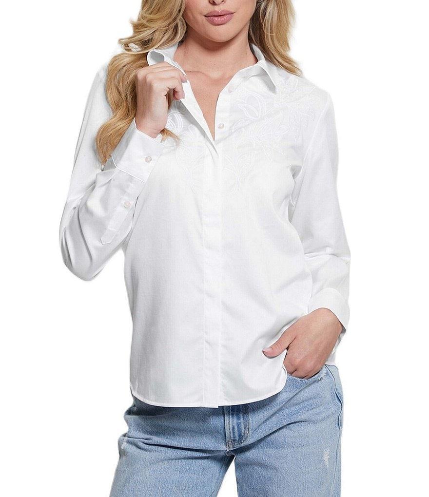 Guess Roxane Long Sleeve Popeline Shirt Product Image