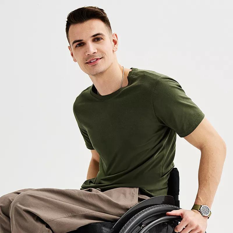 Mens Adaptive Sonoma Goods For Life Easy Dressing Crew Tee Green Night Product Image