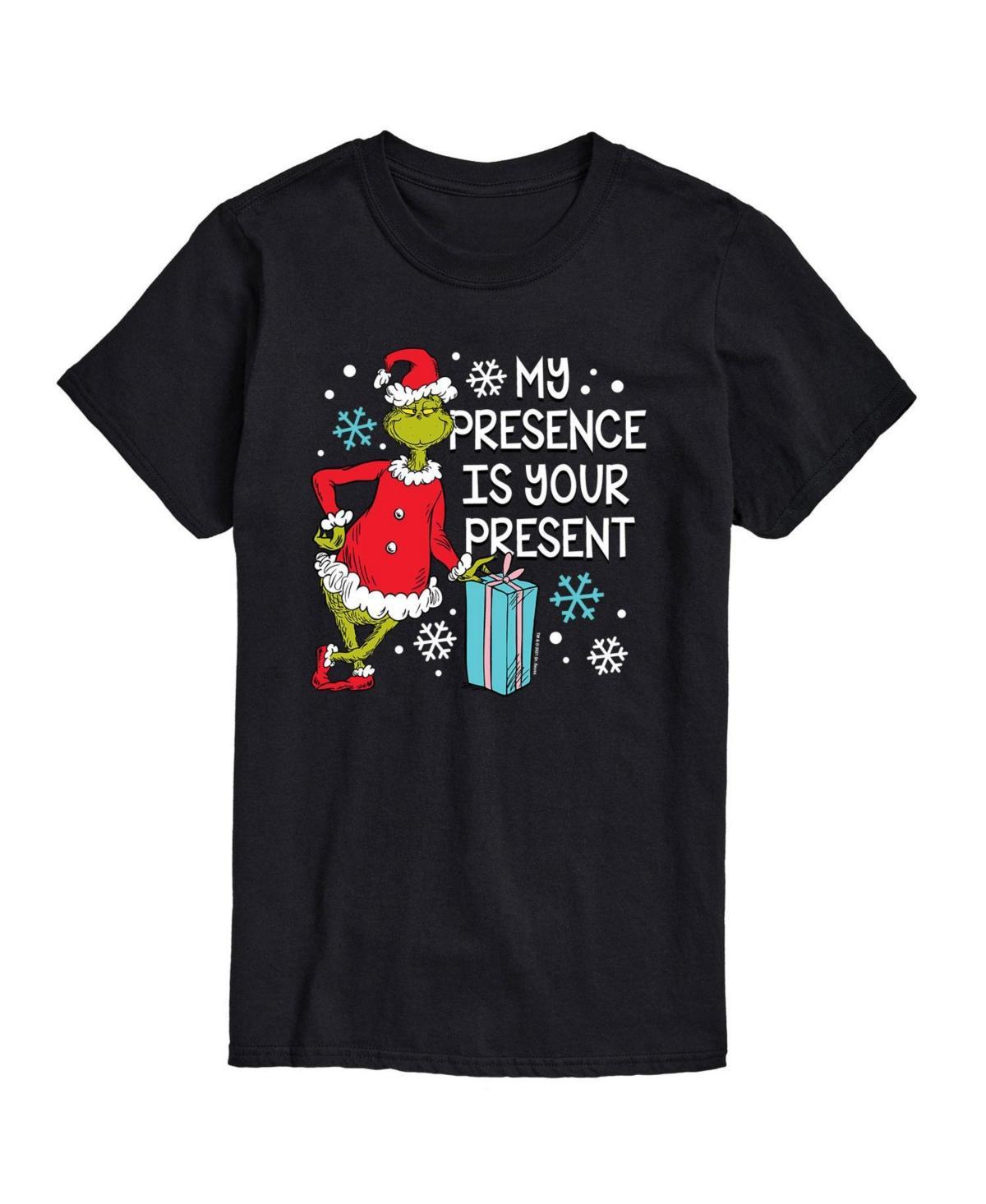 Mens Dr. Seuss Grinch My Presence Is Your Present Tee Product Image