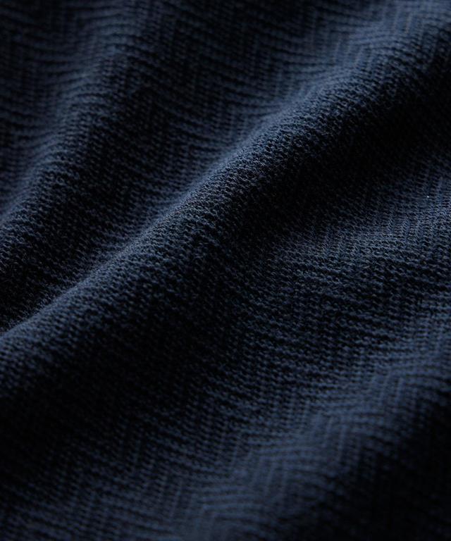 Herringbone Knit Overshirt in Classic Navy Product Image