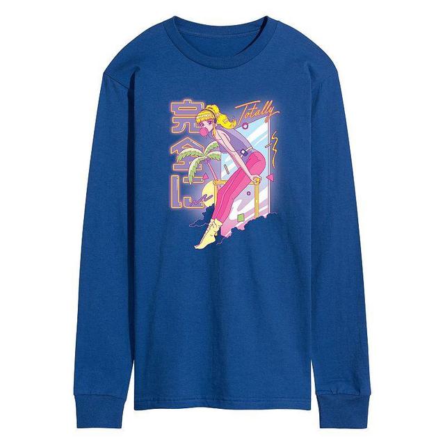 Mens Anime Totally Anime Long Sleeve Tee Med Blue Product Image