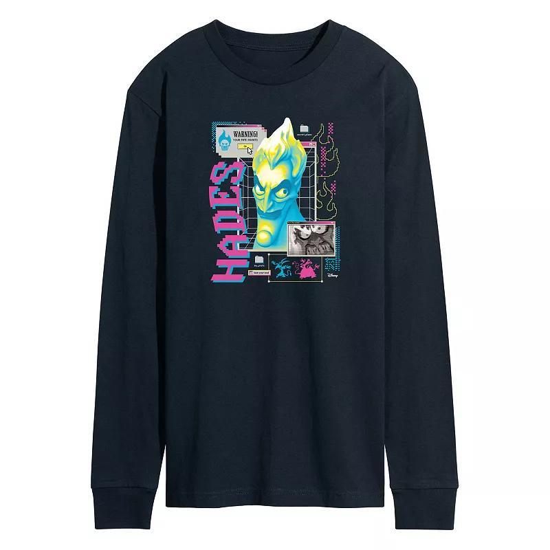 Disney Villains Hercules Hades Men's Long Sleeve Graphic Tee, Size: Small, Blue Product Image