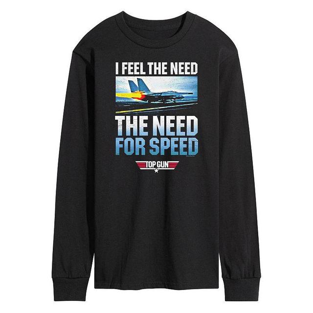 Mens Top Gun Need For Speed Long Sleeve Tee Black Product Image