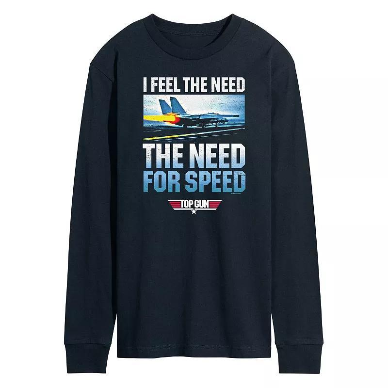 Mens Top Gun Need For Speed Long Sleeve Tee Blue Product Image