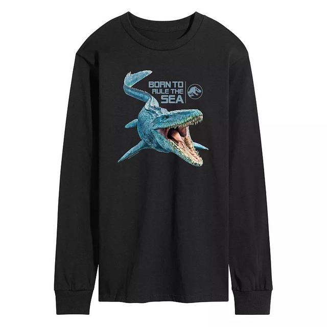 Mens Jurassic World Born To Rule Long Sleeve Graphic Tee Blue Product Image