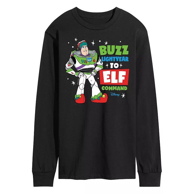 Disney / Pixars Toy Story 4 Buzz Lightyear Mens Long Sleeve Graphic Tee Blue Product Image