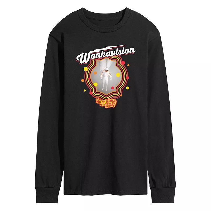 Mens Willy Wonka Wonkavision Long Sleeve Graphic Tee Product Image