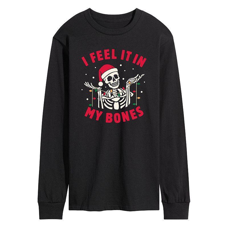 Mens I Feel It In My Bones Long Sleeve Tee Blue Product Image