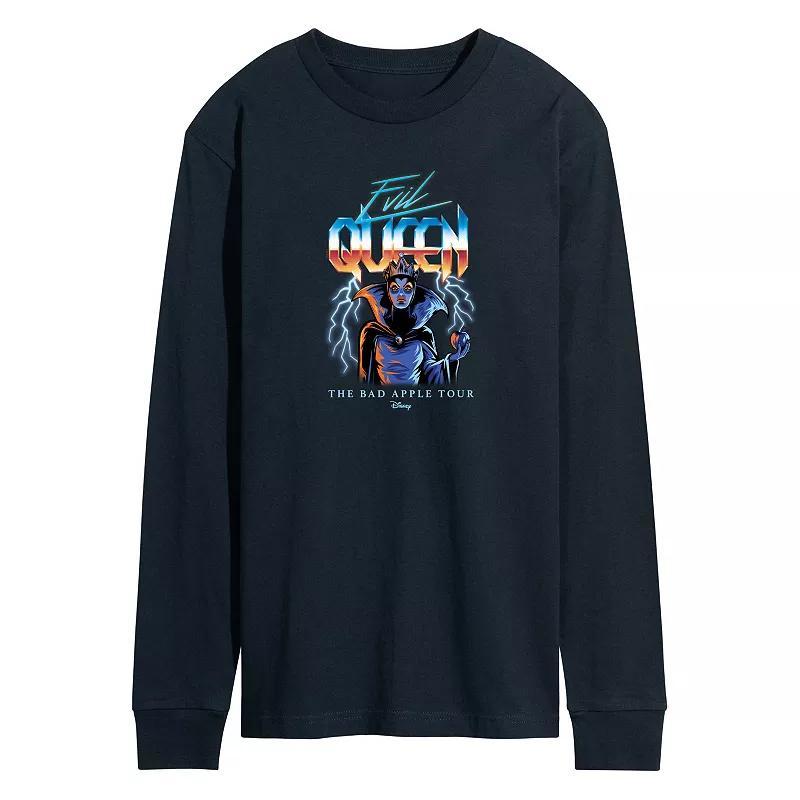 Disney Villains Evil Queen Mens Bad Apple Long Sleeve Graphic Tee Blue Product Image