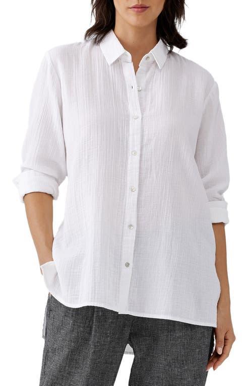 Eileen Fisher Classic Collar Cotton Easy Shirt Product Image