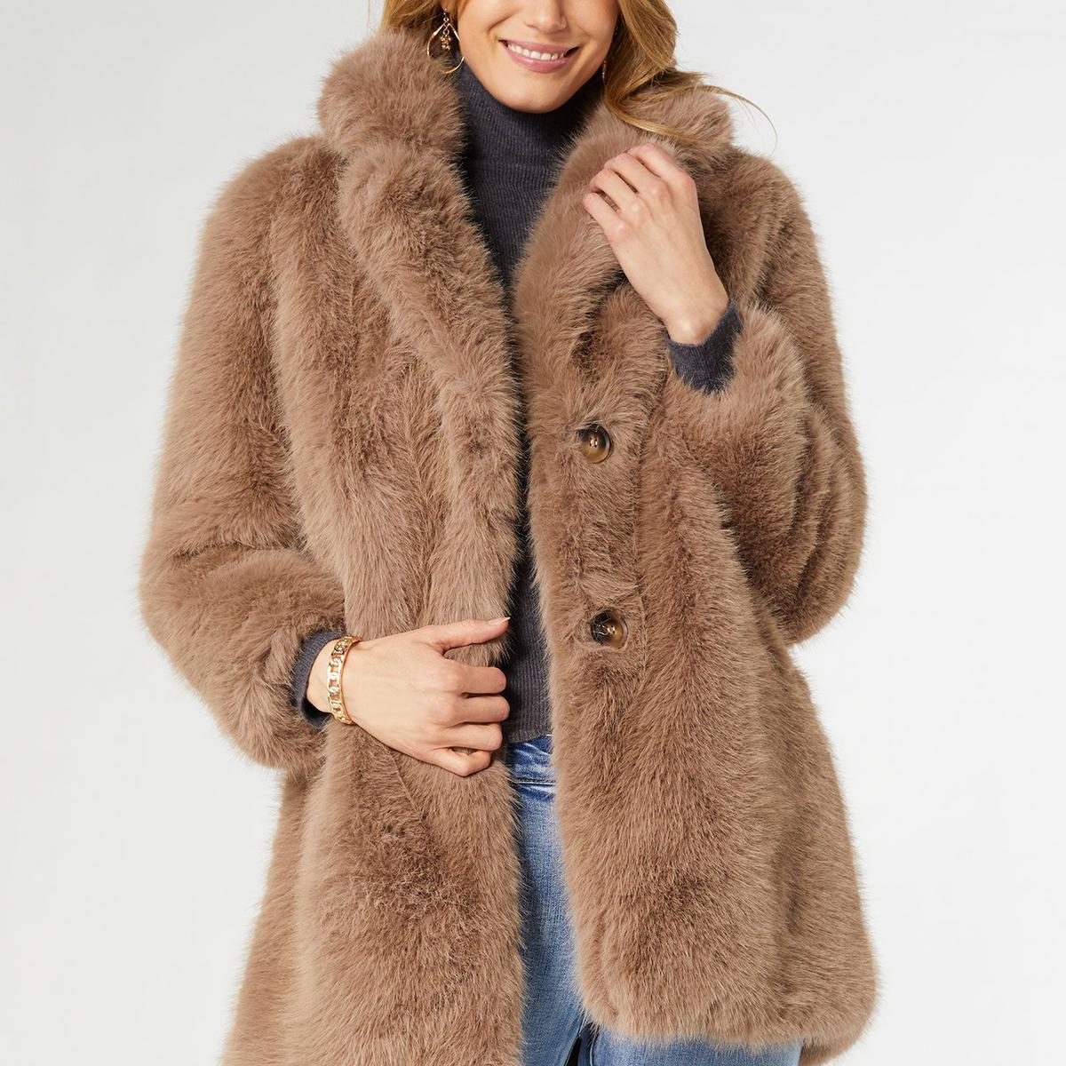 Whitney Faux Fur Coat Product Image