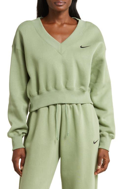 Women's Nike Sportswear Phoenix Fleece Cropped V-Neck Top Product Image