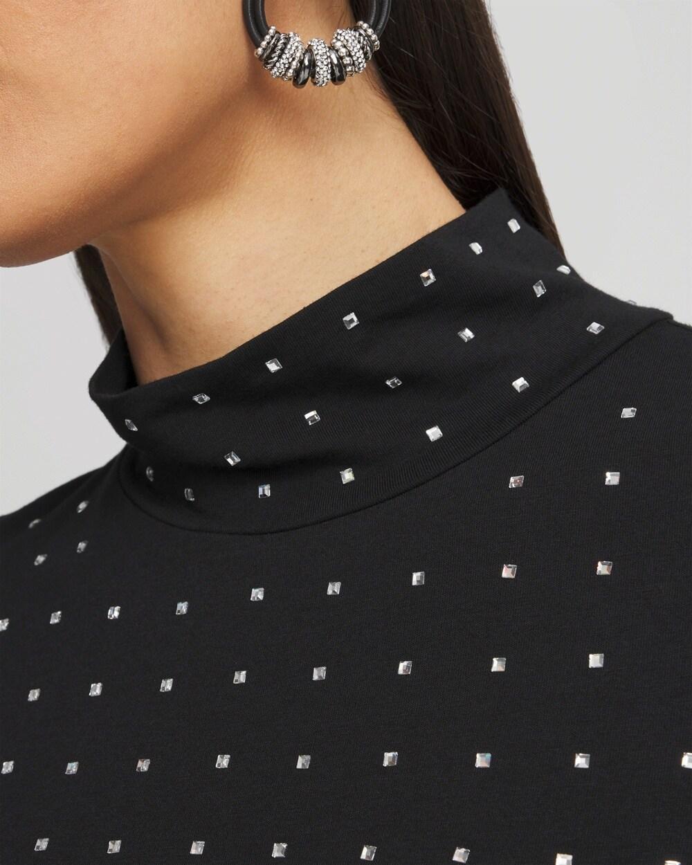 Touch of Cool™ Studded Mock-Neck Tee Product Image