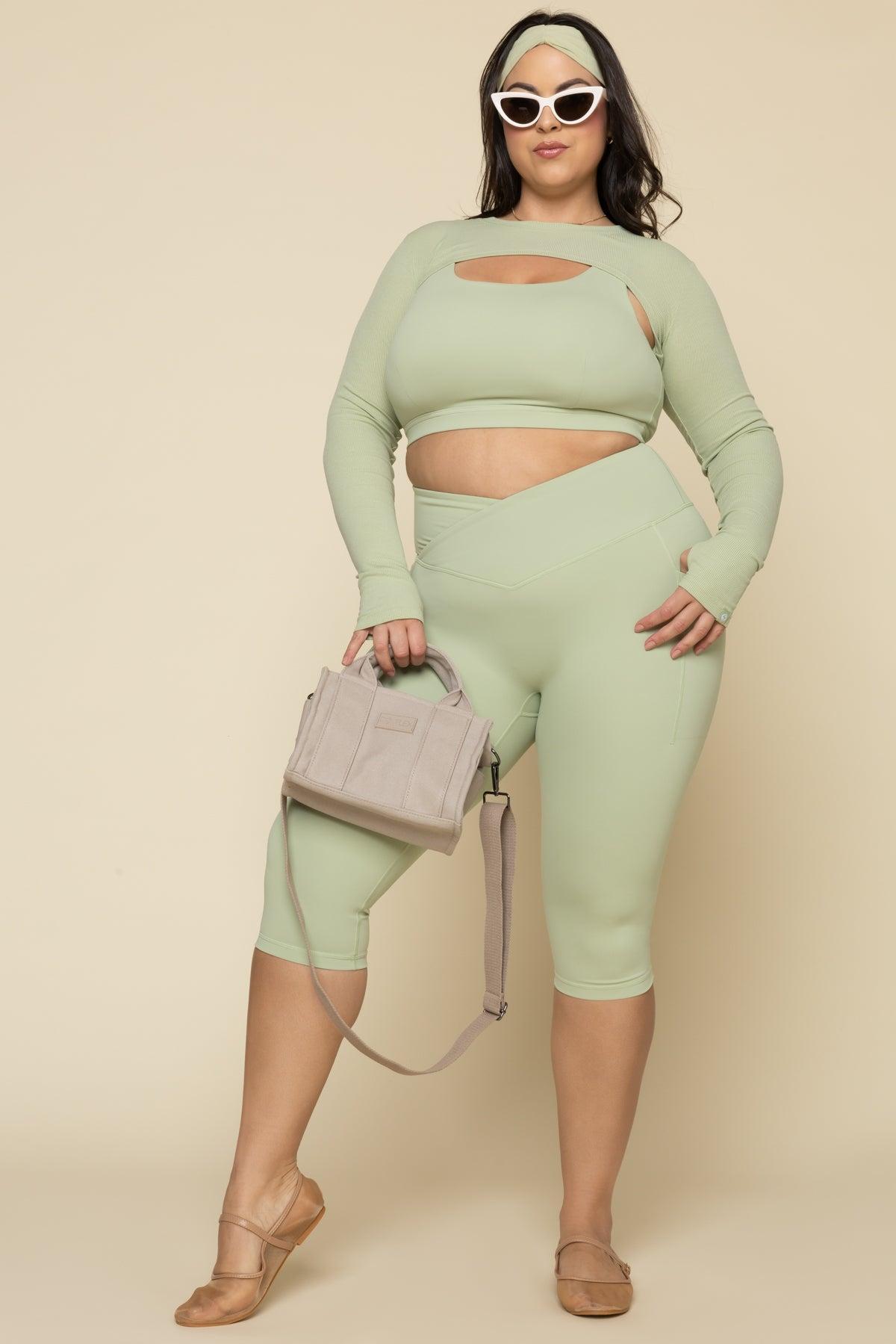 Relevé Ribbed Shrug - Pistachio Product Image