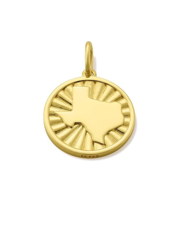 Texas Coin Charm in 18k Gold Vermeil Product Image