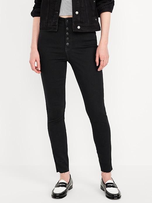 Extra High-Waisted Rockstar 360° Stretch Super-Skinny Jeans Product Image