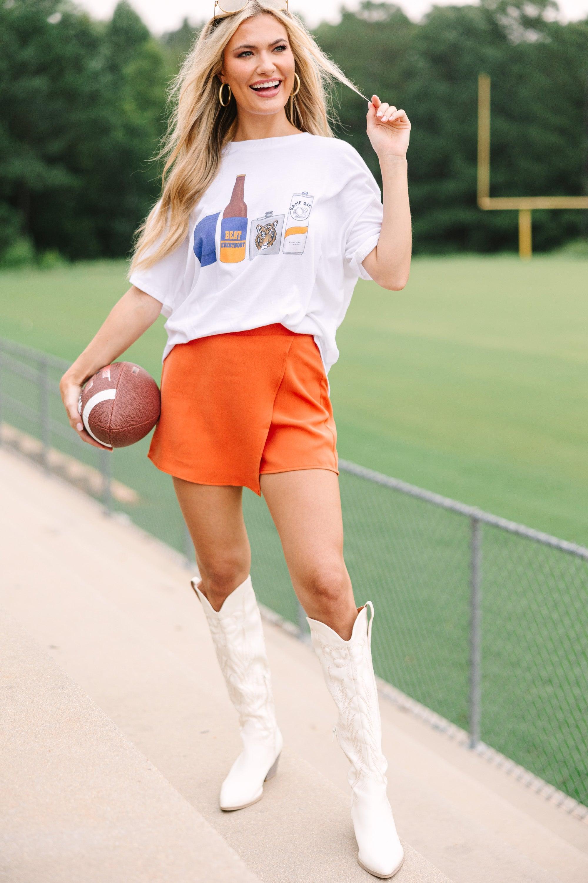 Drink Local Navy And Burnt Orange Gameday Graphic Tee Female Product Image